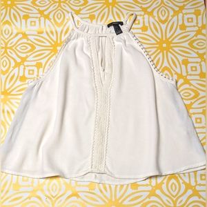 Forever 21 Crochet Sleeveless Tank Top W/Spaghetti Shoulder Straps. Like New!